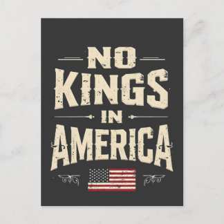 No Kings in America Trump Politic Humor  Postcard