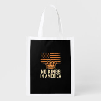No Kings In America United States Independence Cre Grocery Bag