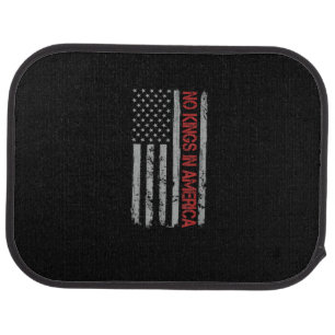 No Kings In America US Flag Vintage Retro Style Car Floor Mat