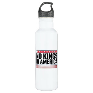 No Kings In America USA Bold Design Stainless Steel Water Bottle