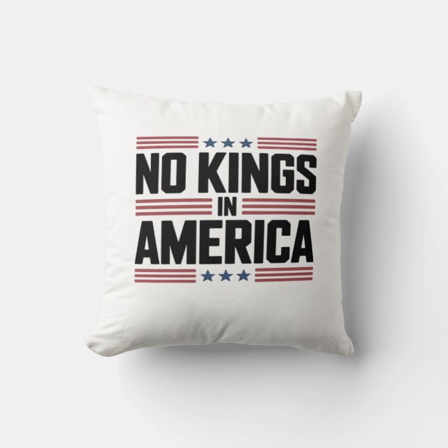 No Kings In America USA Creative Style Throw Pillow (Front)