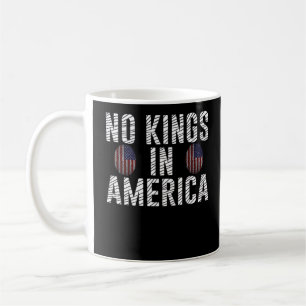 No Kings In America USA Flag Fingerprint Creative Coffee Mug