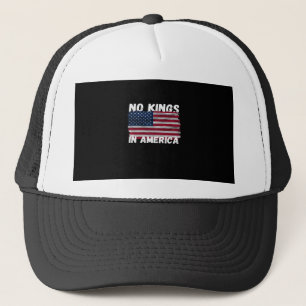 No Kings In America USA Flag Freedom Classic Trucker Hat