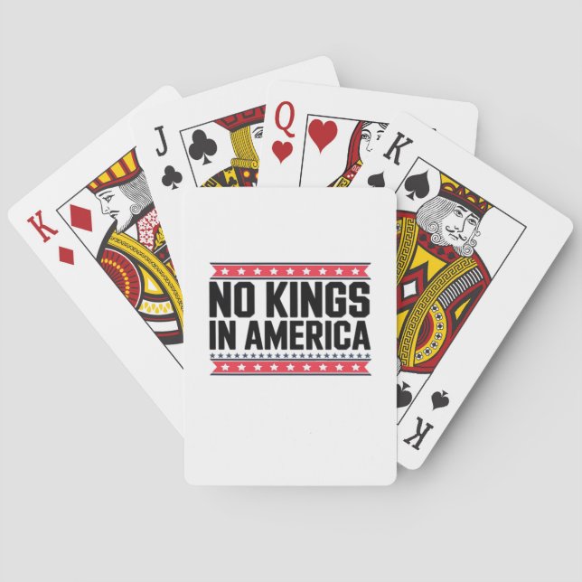 No Kings In America USA Minimal Clean Poker Cards (Back)