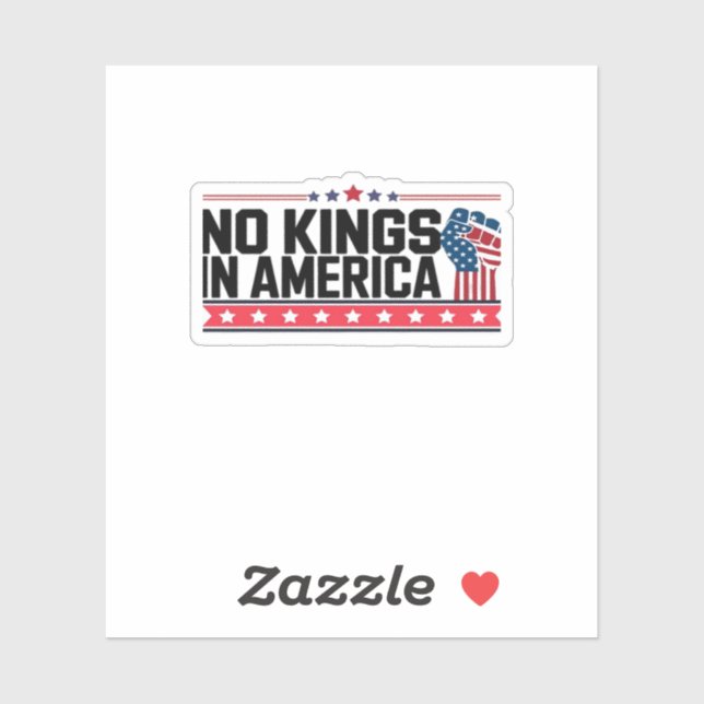 No Kings In America USA Minimal Clean Sticker (Sheet)