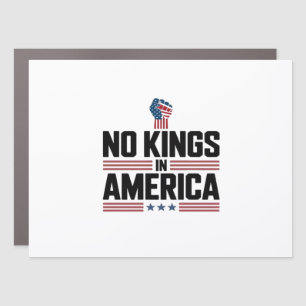 No Kings In America USA Retro Classic Car Magnet