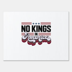No Kings In America USA Retro Classic Sign