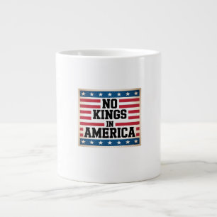 No Kings In America USA Vintage Graphic Giant Coffee Mug