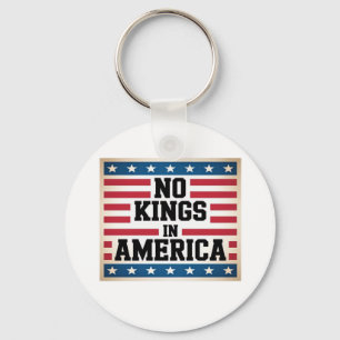 No Kings In America USA Vintage Graphic Keychain