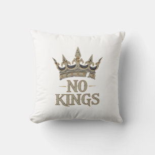No Kings In America Vintage Graphic Throw Pillow