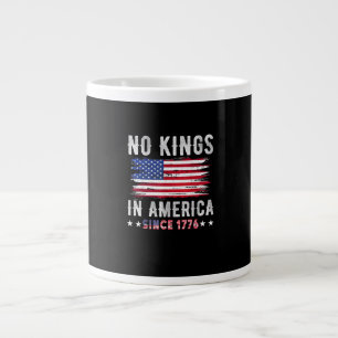 No Kings In America Vintage Patriotic Independence Giant Coffee Mug