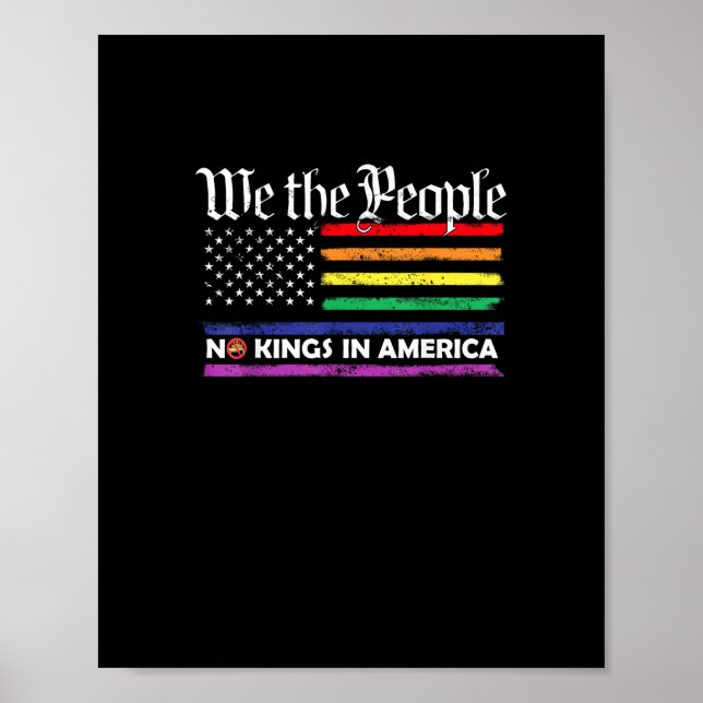 No Kings In America We The People Creative Design Poster (Front)