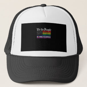 No Kings In America We The People Creative Design Trucker Hat