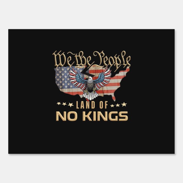 No Kings In America We The People Creative Style Sign (Front)