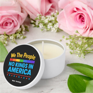 No Kings In America We The People Equality Freedom Mini Candle Favors