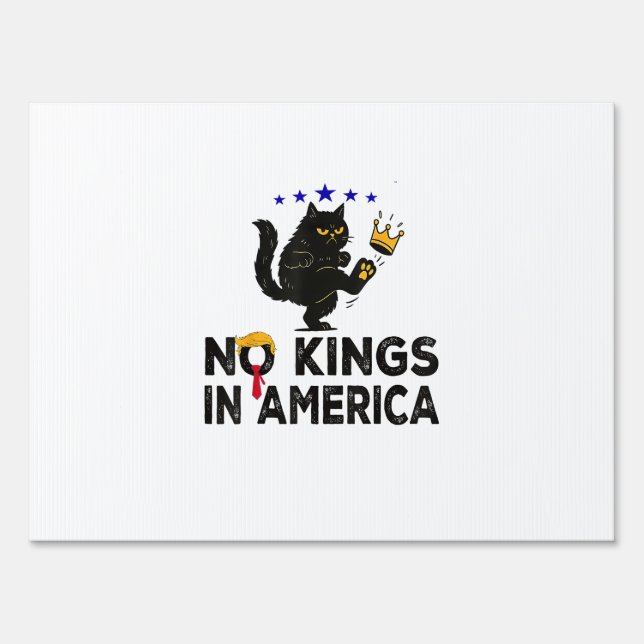 No Kings In America We The People Political Minima Sign (Front)