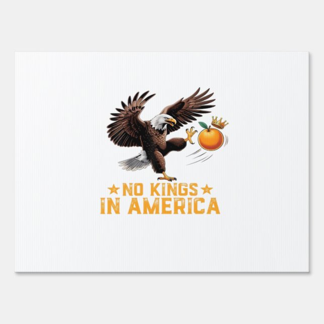 No Kings In America We The People Political Retro  Sign (Front)
