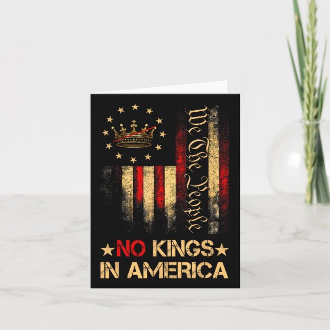 No Kings In America We The People Political Shirt  Card (Front)