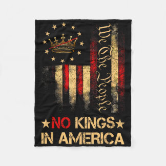 No Kings In America We The People Political Shirt Fleece Blanket