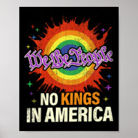 No Kings In America We The People Political Vintag