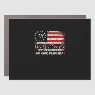 No Kings In America We The People Retro Cool Car Magnet