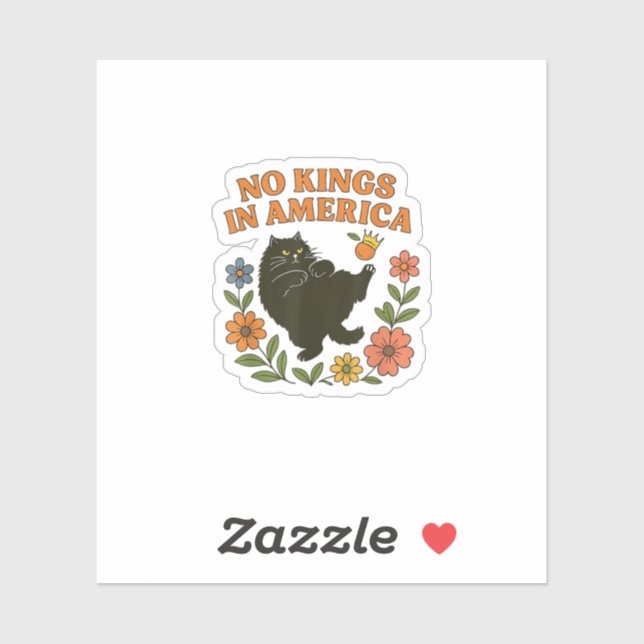 No Kings In America We The People Retro For Girl C Sticker (Sheet)