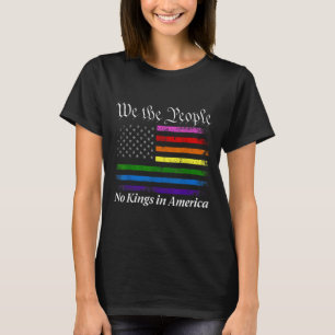 No Kings In America We The People Us Flag T-Shirt
