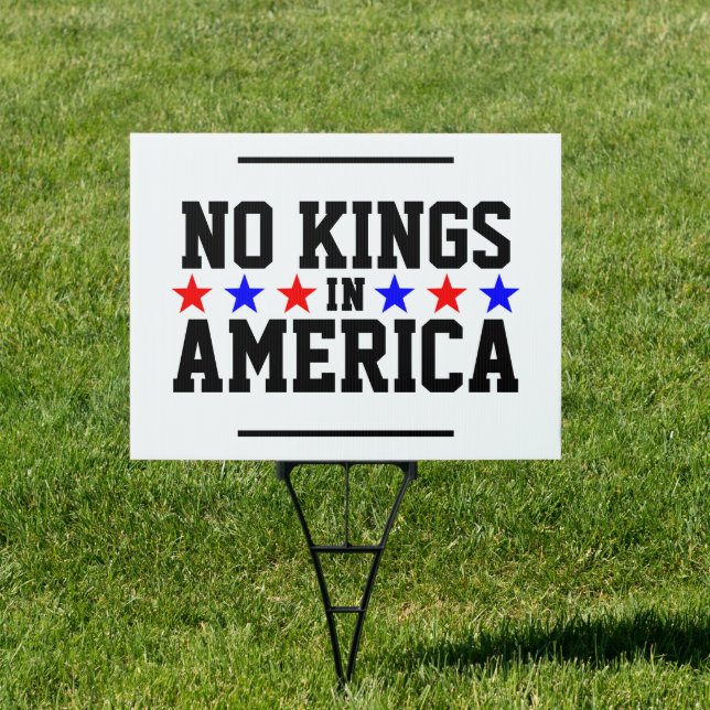 No Kings in America Yard Sign (Insitu)