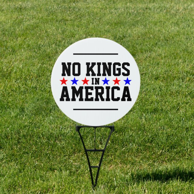 No Kings in America Yard Sign (Insitu)