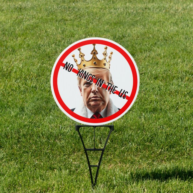 No Kings in American | Anti- Trump   Sign (Insitu)