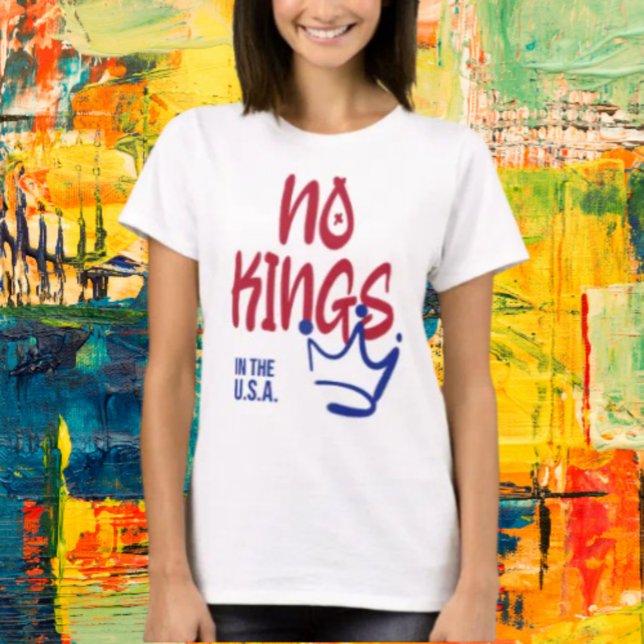 No Kings in the U.S.A. Shirt – Red, Blue & Loud (Creator Uploaded)