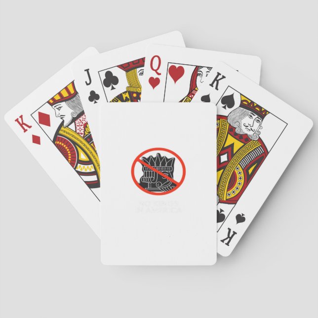 No Kings In The USA America Say No King Classic Re Poker Cards (Back)
