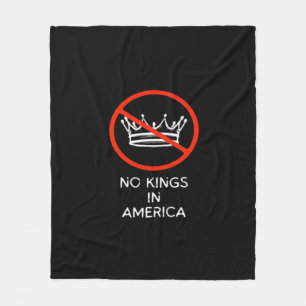 No Kings In The USA America Say No King Crown Clas Fleece Blanket
