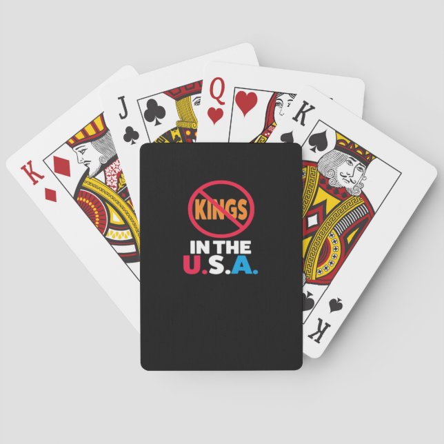 No Kings In The USA Poker Cards (Back)