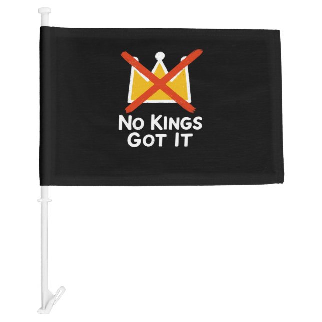 No Kings It - Defiant To The People Anti-Tyranny 1 Car Flag (Front)