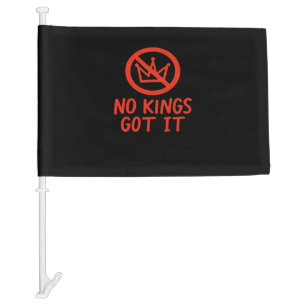 No Kings It Patriotic Style Car Flag