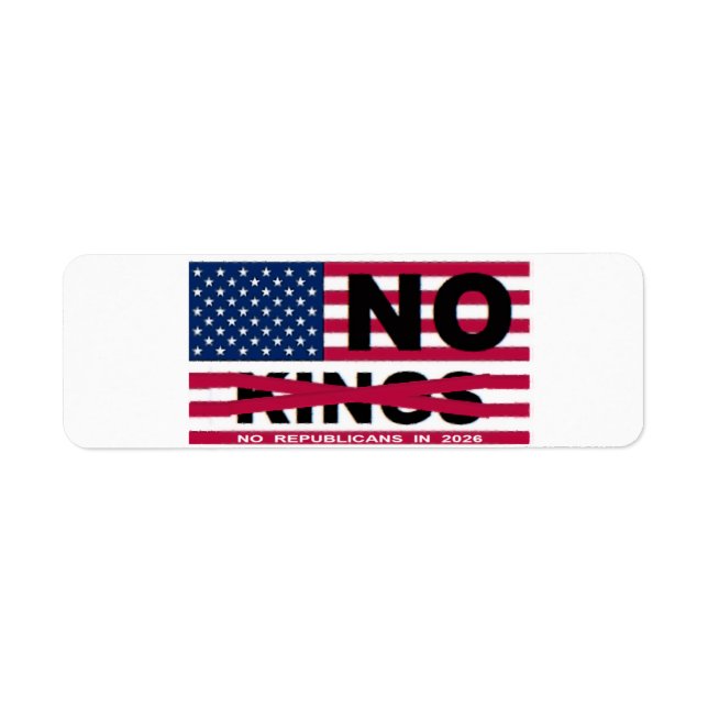NO KINGS  LABEL (Front)