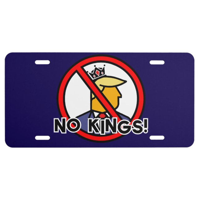 NO KINGS LICENSE PLATE (Front)