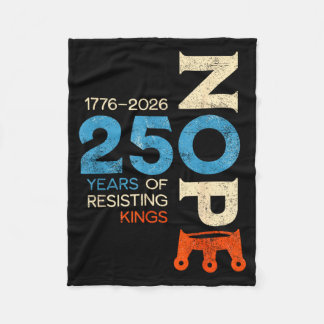 No Kings March 28 2026 Protest Sign Fleece Blanket