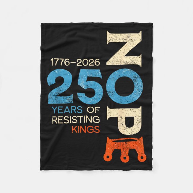 No Kings March 28 2026 Protest Sign Fleece Blanket (Front)