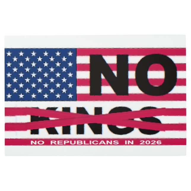 NO KINGS METAL PRINT (Front)