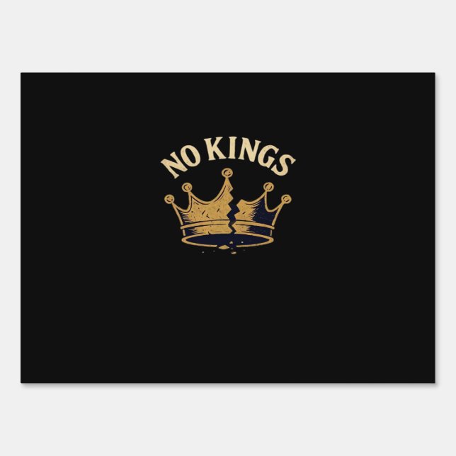 No Kings Minimal Clean Sign (Front)