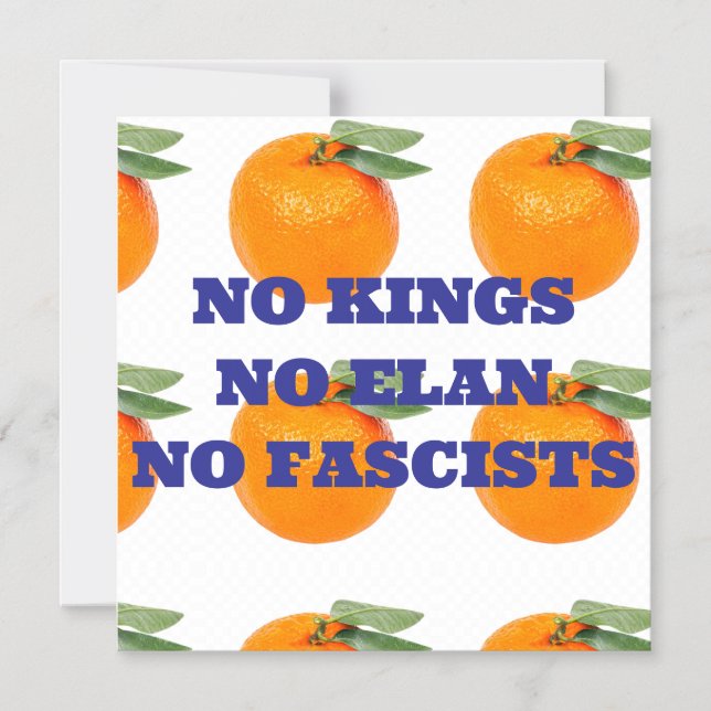 NO KINGS NO ELAN NO FASCISTS MAGNET (Front)