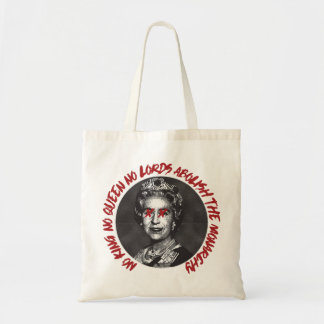 no kings no queens no lords abolish the monarchy  tote bag