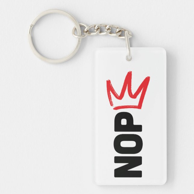 No Kings NOPE Keychain (Front)