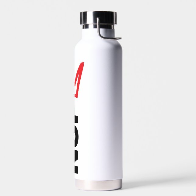 No Kings NOPE Keychain Water Bottle (Left)