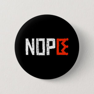 No Kings Nope Protest Sign Horizontal Bold Text Button