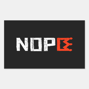 No Kings Nope Protest Sign Horizontal Bold Text Rectangular Sticker