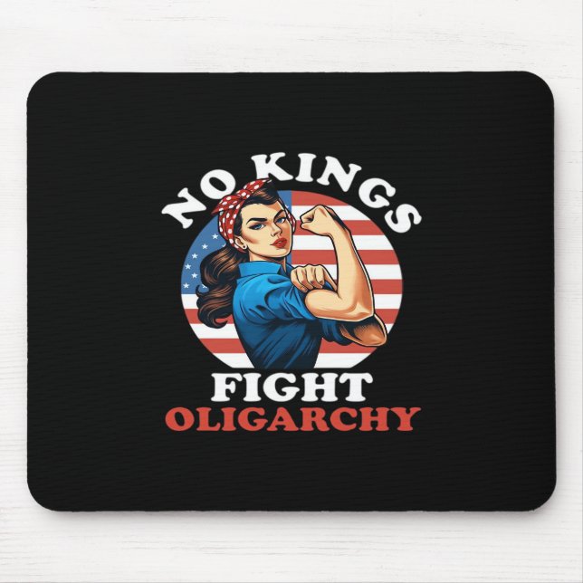 No Kings Oligarchy Retro Classic Mouse Pad (Front)