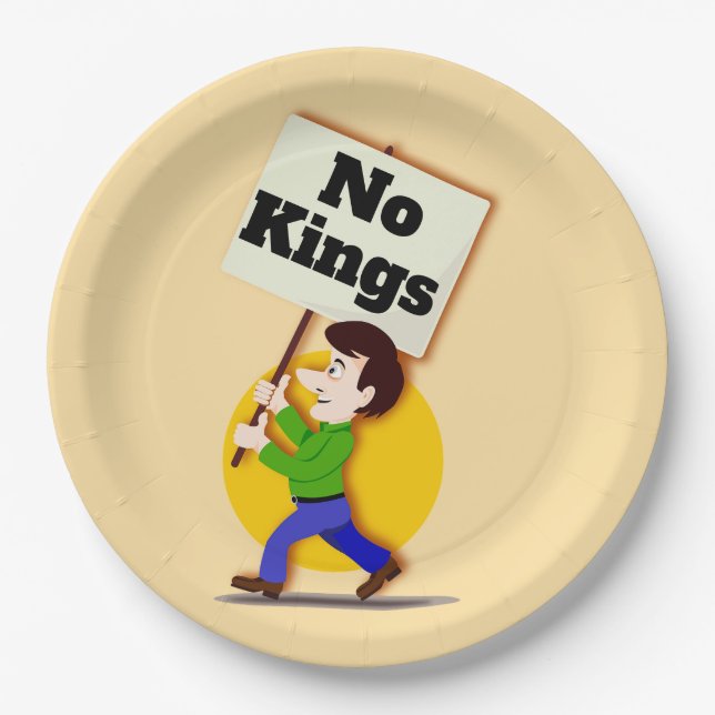 No Kings Paper Plate (Front)